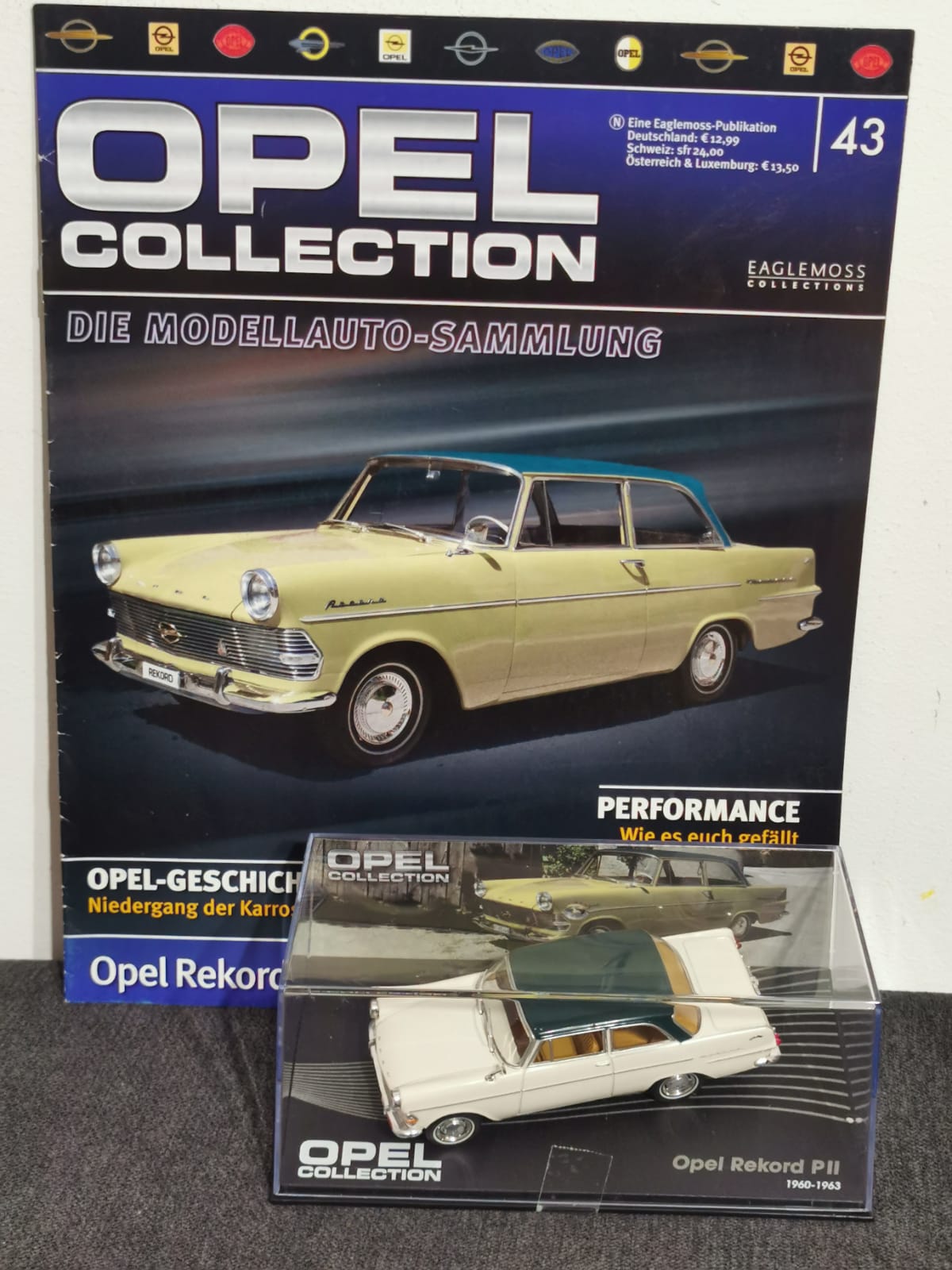 OPEL REKORD P2 1960 CREM CU PLAFON VERDE