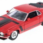 Ford Mustang Boss 302 Red 1970 scala 1/24