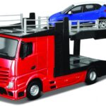 Tir Mercedes Benz Actros Trailer Car Carrier scurt plus Renault Captur - 22 cm