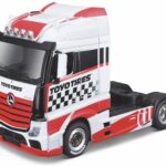 Tir Mercedes Benz Actros Gigaspace White with Red Toyo Tires 14.5 cm