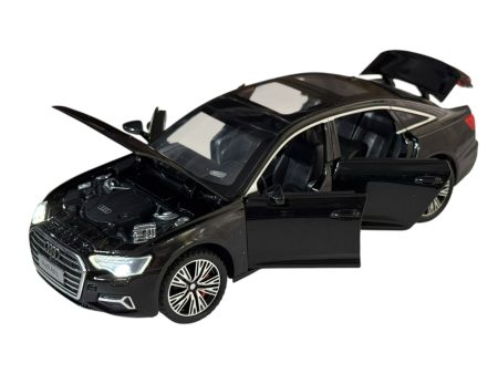 Audi A6 (C8) 2019 (Replica) Black cu led-uri, sunete, suspensii scala 1/32