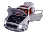 Bentley Continental GT 2022 White (replica) cu led-uri, sunete si abur scala 1/24