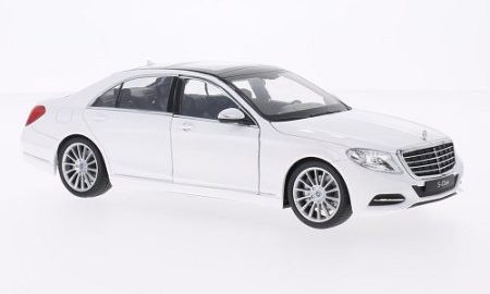 Mercedes S-class (W222) white 2013 scala 1/24