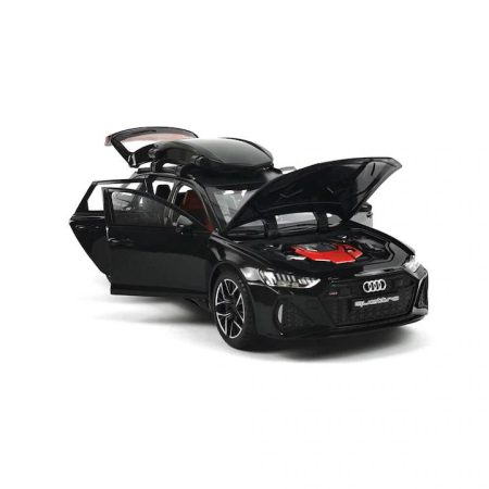 Audi RS6 Avant Black 2019 (replica) scala 1/24