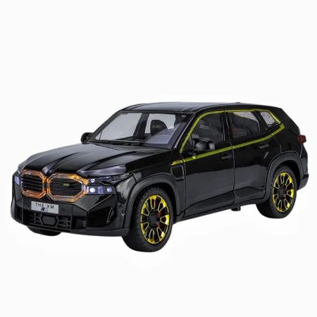 Bmw XM Negru Sapphire 2024 cu led-uri, sunete si fum scala 1/24 (replica)