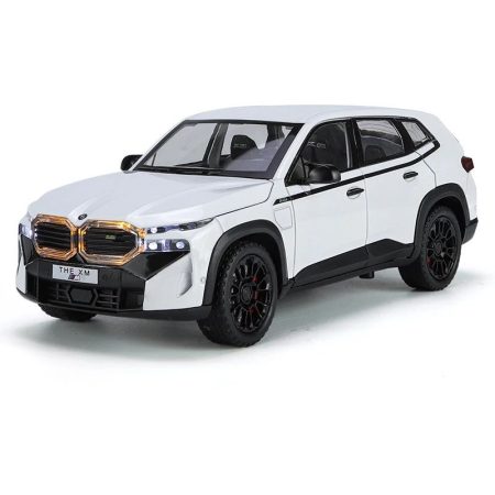 Bmw XM Alb Mineral 2024 cu led-uri si sunete, scala 1/24 (replica)