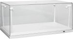 Vitrina din plexiglass cu postament Alb si 4 stalpi cu led scala 1 18