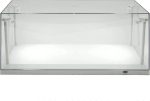 Vitrina din plexiglass cu postament Alb si 4 stalpi cu led scala 1 18