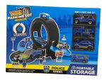 Parcare cu 3 masinute incluse Tire Parking Lot Police series