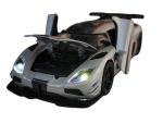 Koenigsegg Agera One of 1 Silver 2016 (Replica) cu led-uri si sunete scala 1/32