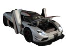 Koenigsegg Agera One of 1 Silver 2016 cu led-uri si sunete scala 1 32