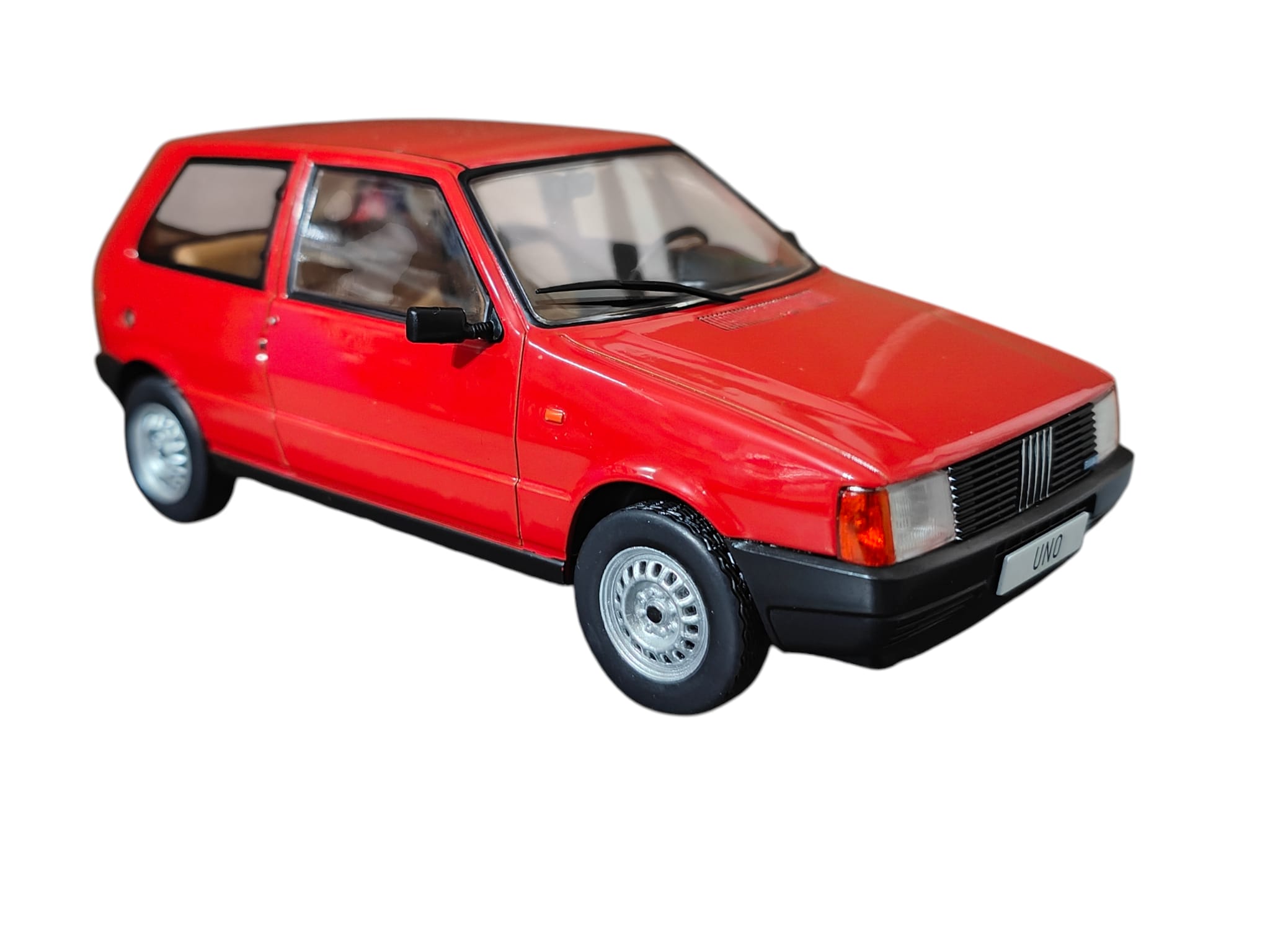 Fiat Uno Rosu whitebox scala 1 24