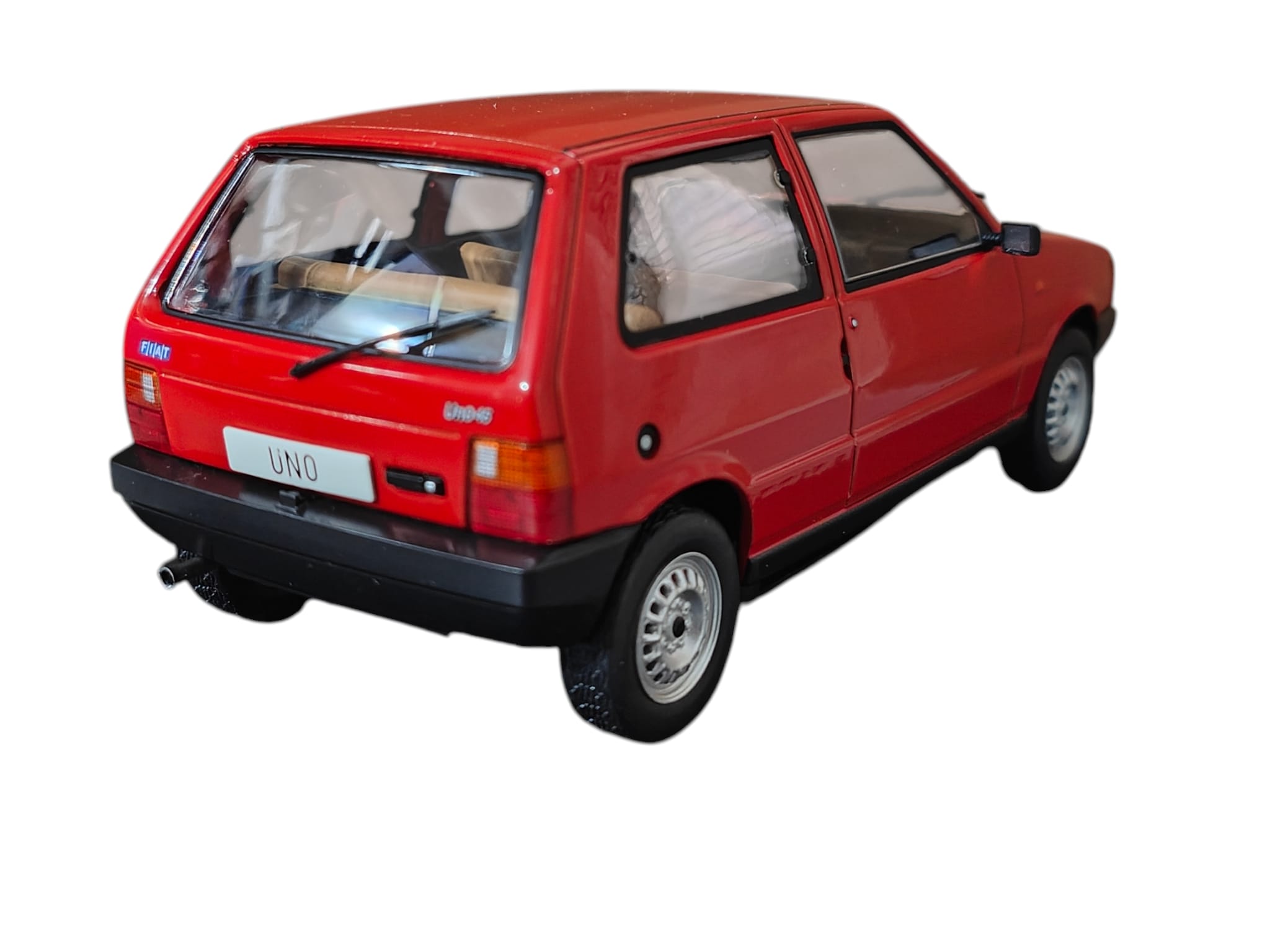 Fiat Uno Rosu whitebox scala 1 24.