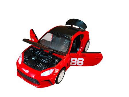 Toyota GR 86 Red-Black 2024 (Replica) cu led-uri si sunete scala 1/32