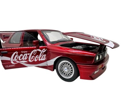 Bmw seria 3 M3 (E30) 1988 Coca Cola (replica) cu led-uri si sunete scala 1/24