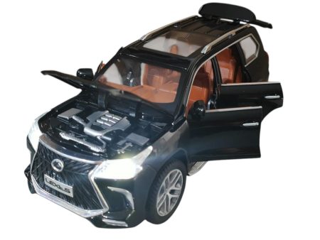 Macheta auto Lexus LX 570 Black (Replica) 2021 cu lumini si sunete scala 1/24
