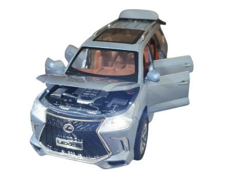 Macheta auto Lexus LX 570 Blue (Replica) 2021 cu lumini si sunete scala 1/24