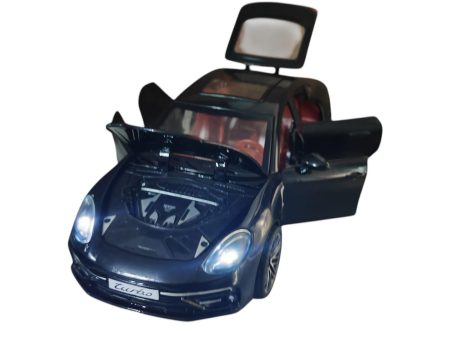 Porsche Panamera GTS 2021 Black (replica) cu led-uri si sunete scala 1/24