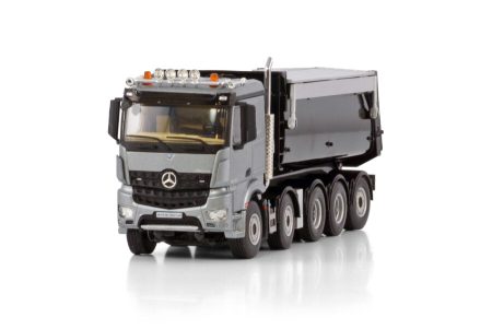 Camion Mercedes-Benz Arocs MP4 cabina StreamSpace, Basculanta 10X4, Grey, scala 1/50 WSI Models