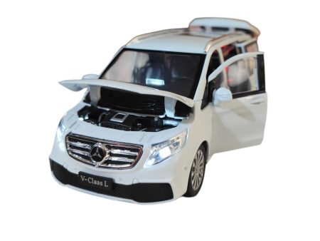 Mercedes Vito, V-Class, Viano (Replica) 2022 White cu led-uri si sunete scala 1/24