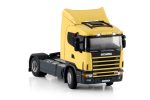 Tir Scania R144.530 Seria 4 cu acoperis plat 4X2 Yellow, scala 1/50, WSI Models
