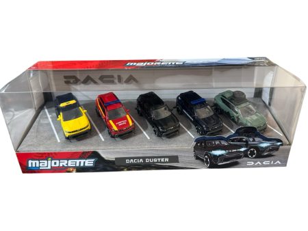 Set 5 masinute metalice Majorette Dacia Duster 3 cu suspensii si parti mobile scala 1/64