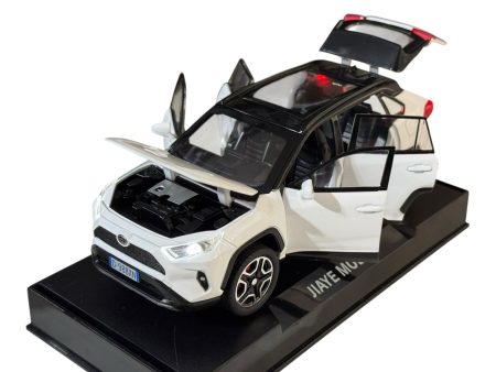 Toyota Rav 4 White 2022 (Replica) cu led-uri si sunete scala 1/32