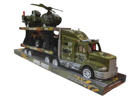 Camion militar transportor cu vehicule – Set Armed Forces, plastic