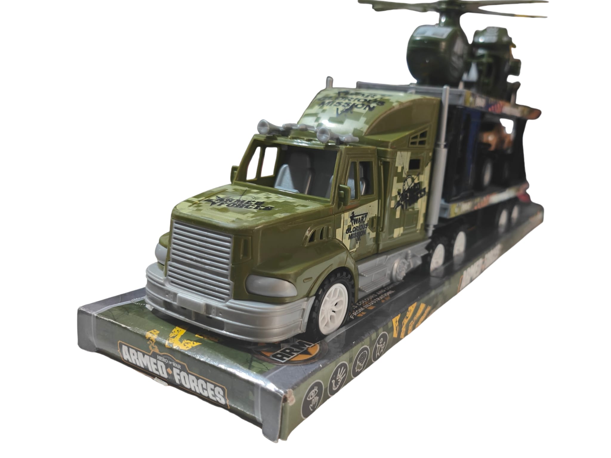 Camion militar transportor cu vehicule – Set Armed Forces, plastic.