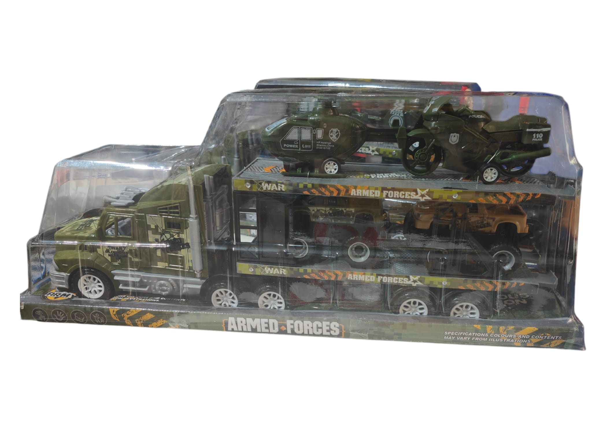Camion militar transportor cu vehicule – Set Armed Forces, plastic