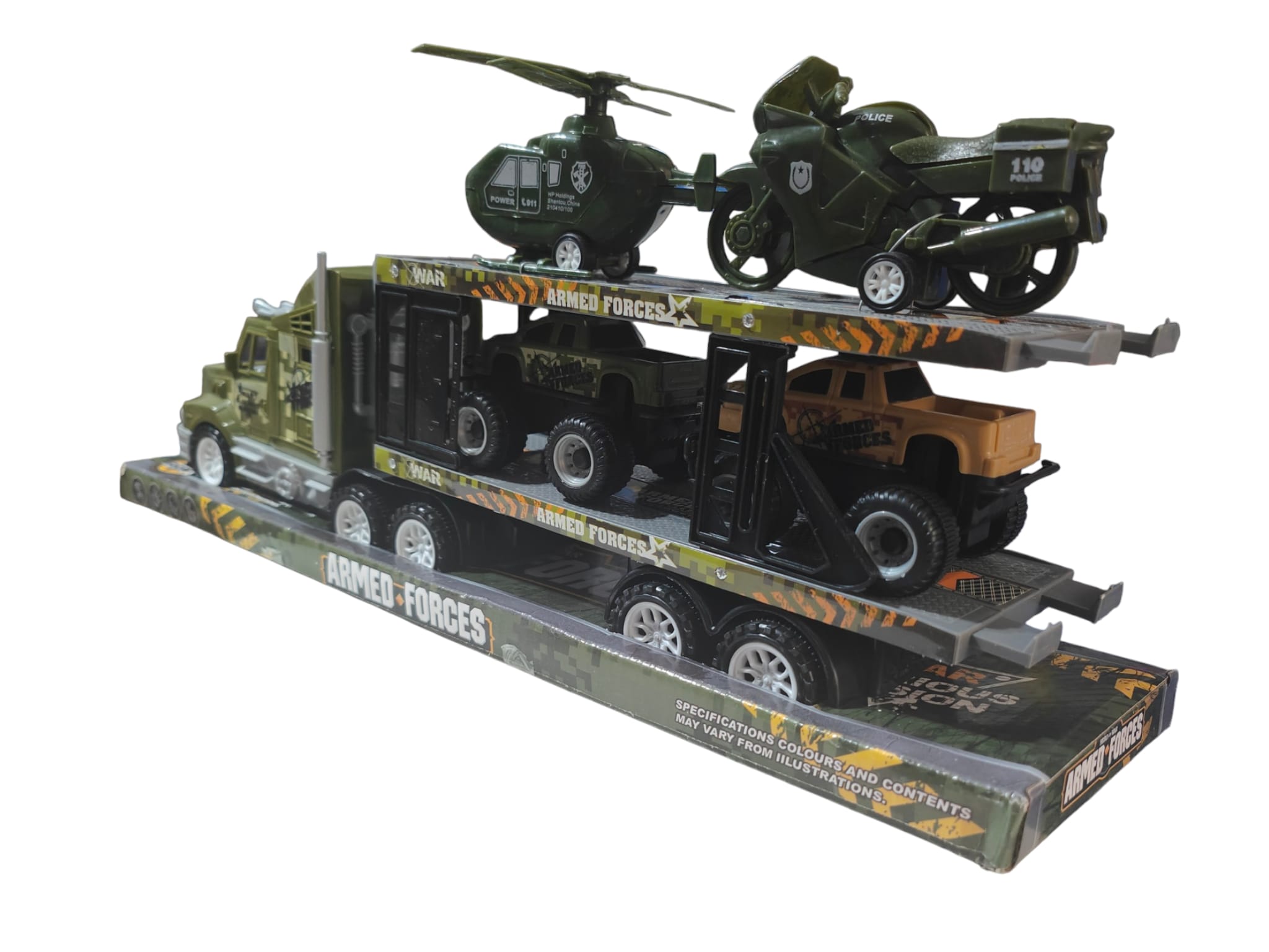Camion militar transportor cu vehicule – Set Armed Forces, plastic....