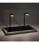 Vitrină Dieppe, scala 1/24, iluminată, din metal și acril, neagră (235x120x180 mm)